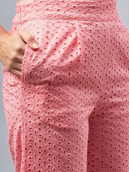 winered-woman-pink-schiffli-oversized-shirt-and-pant-co-ord-set