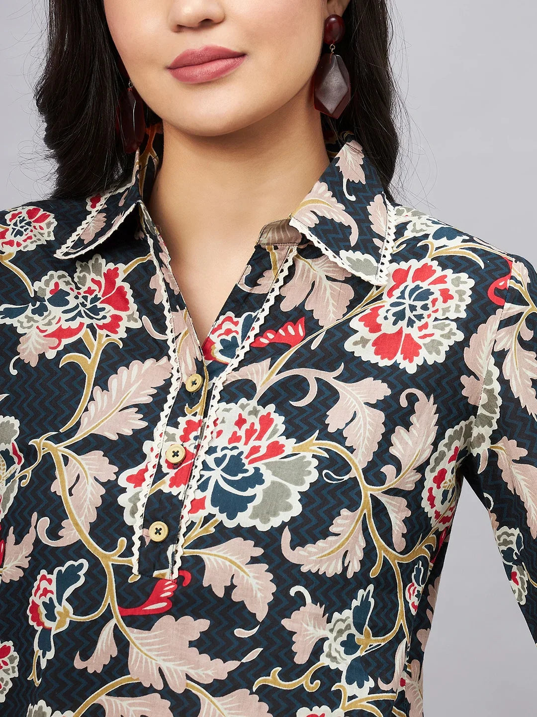 winered-woman-black-botanical-print-longline-co-ord-set