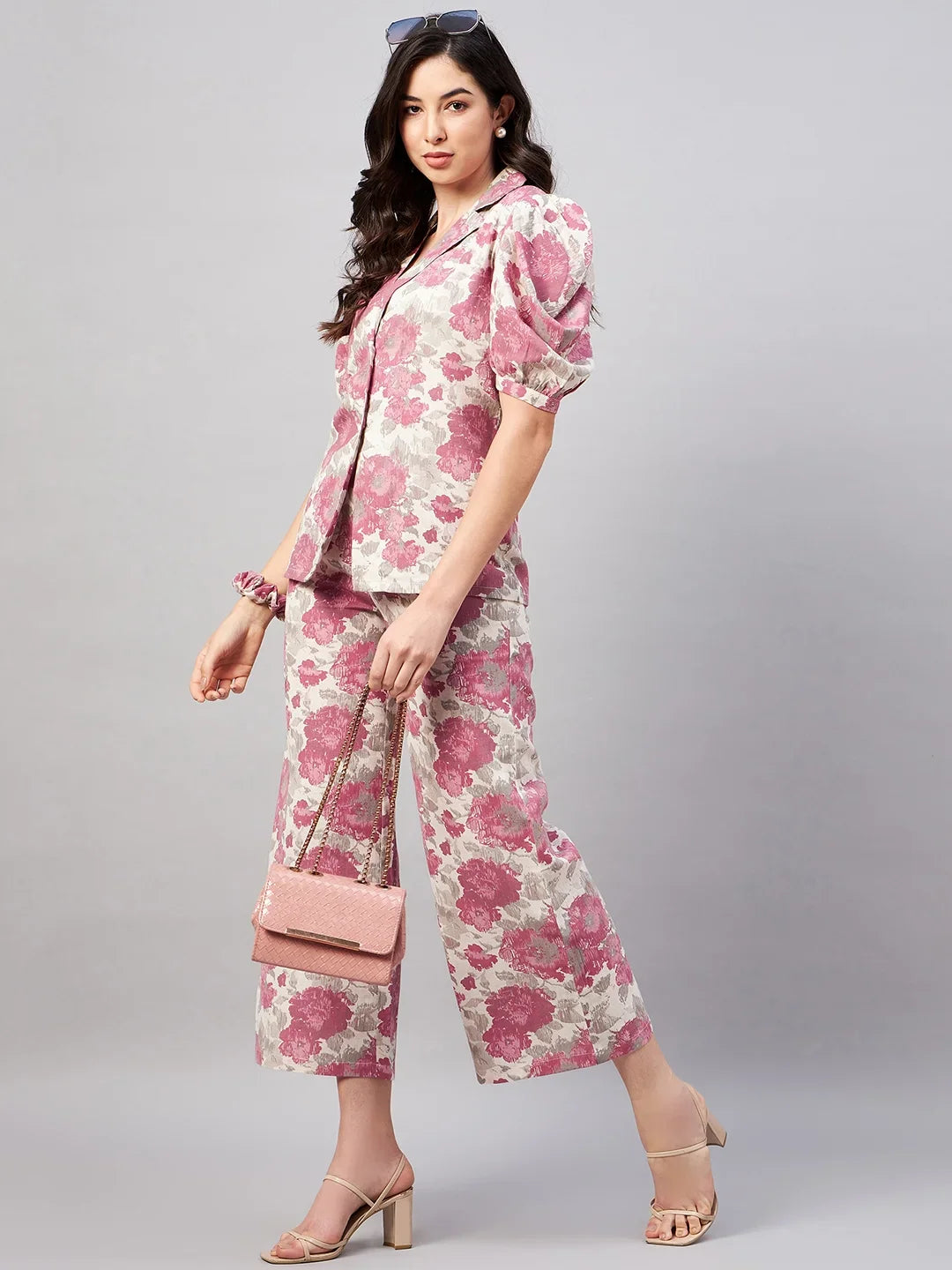 winered-beige-and-pink-co-ord-women-blazer-with-trouser