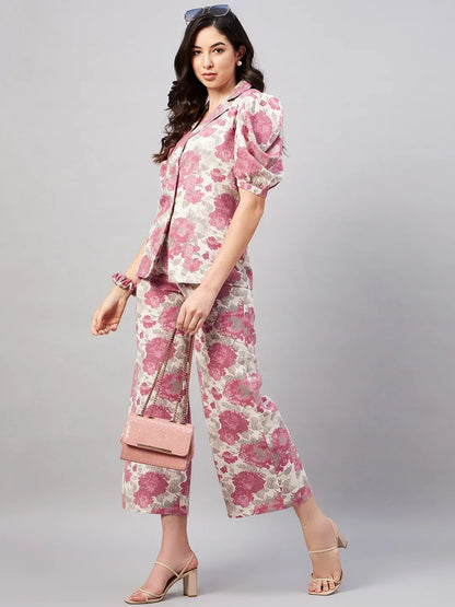 winered-beige-and-pink-co-ord-women-blazer-with-trouser