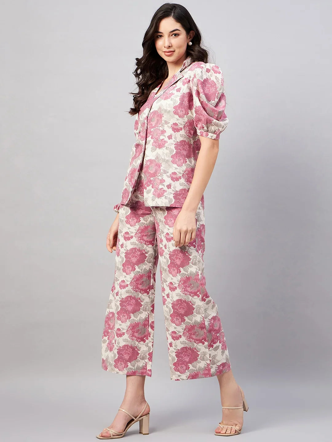 winered-beige-and-pink-co-ord-women-blazer-with-trouser