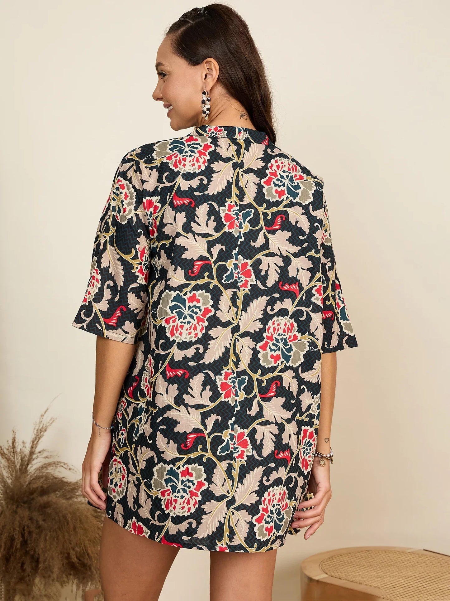 winered-black-3pcs-kimono-shorts-sets-for-women