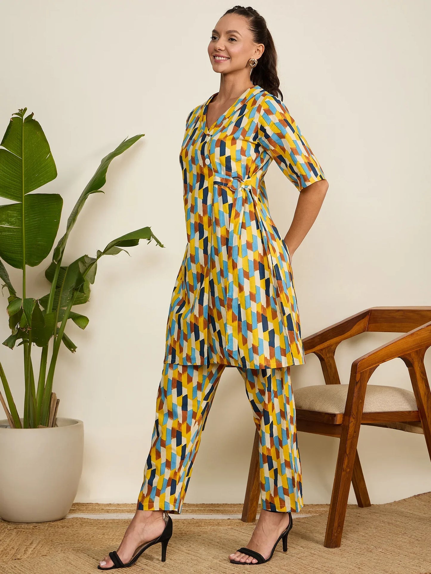 winered-abstract-print-women-blazer-style-co-ord-set