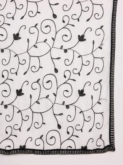 winered-woman-black-mirror-embroidery-kurta-with-dupatta-set