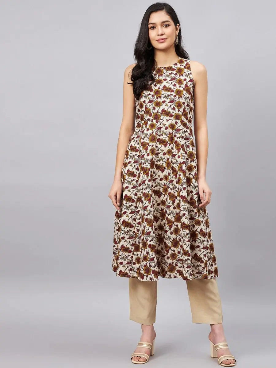 winered-women-beige-kurta-with-keyhole-at-back