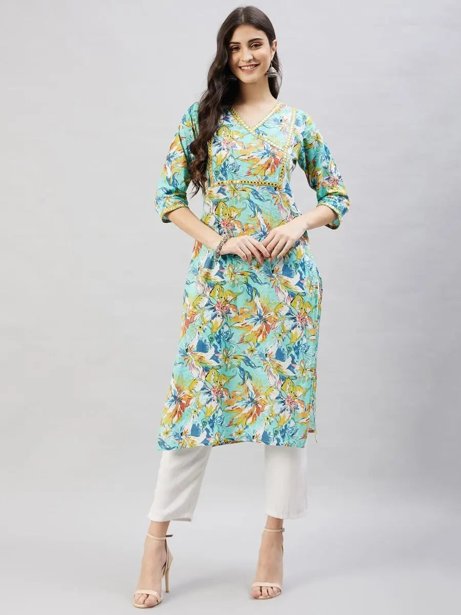winered-women-light-blue-cotton-kurta-printed-w-d-neck-embroidered-kurta