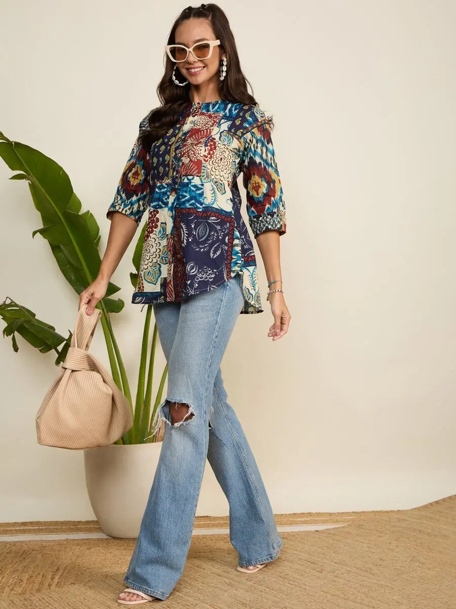 winered-woman-multicolor-front-opening-printed-tunic