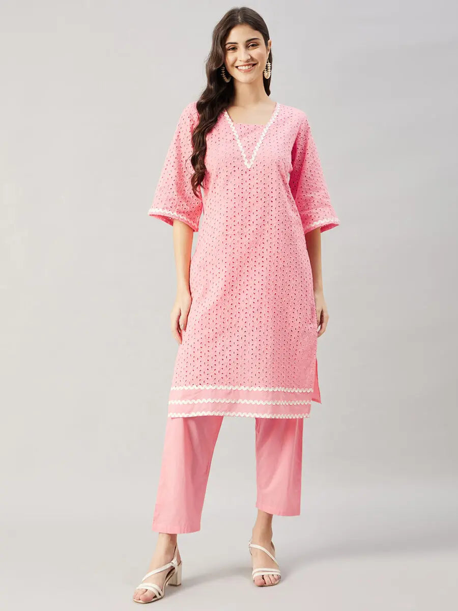 winered-woman-pink-schiffli-with-v-neck-lace-kurta-dupatta-sets-online