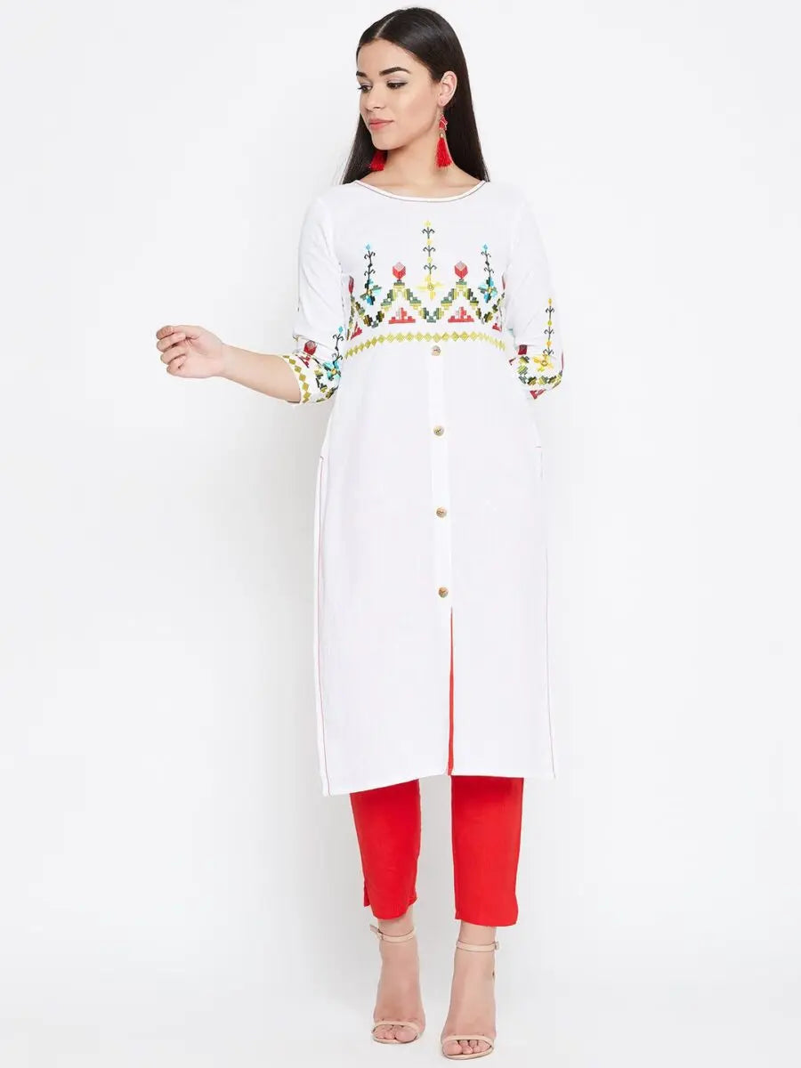 winered-white-straight-pure-cotton-embroidered-kurta