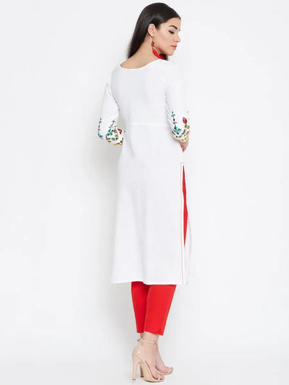winered-white-straight-pure-cotton-embroidered-kurta