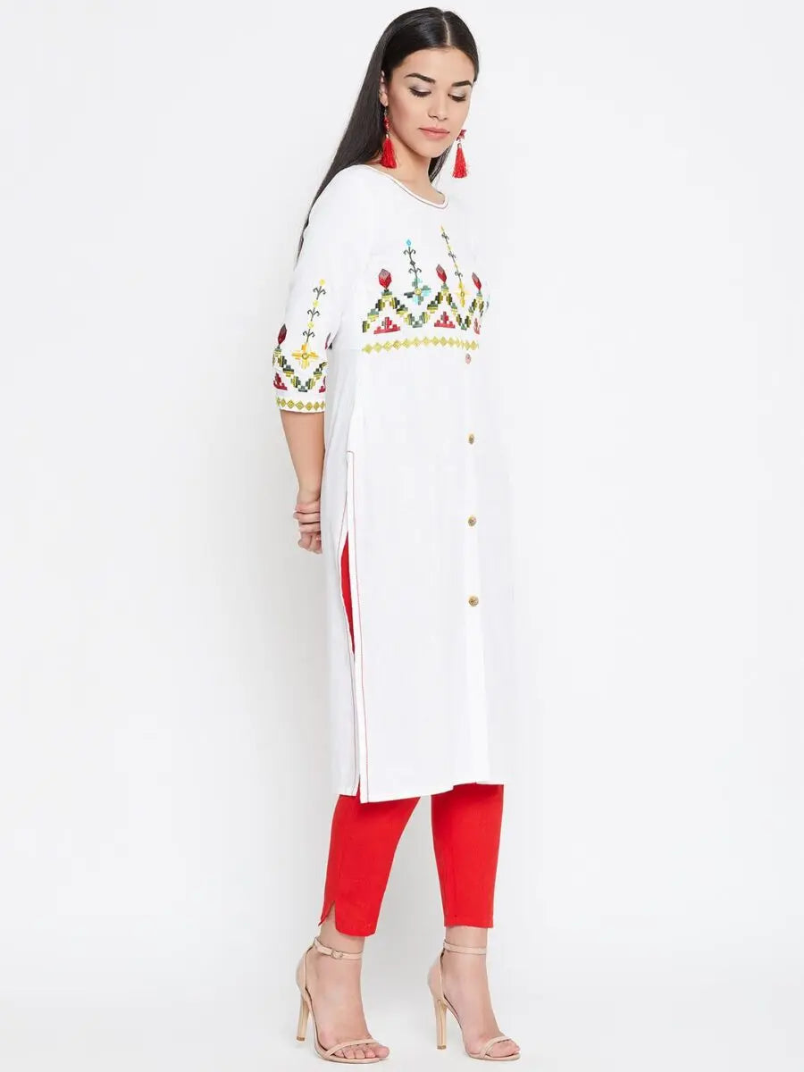 winered-white-straight-pure-cotton-embroidered-kurta