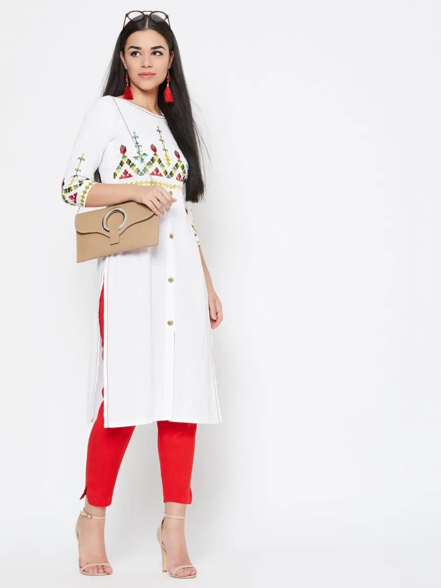 winered-white-straight-pure-cotton-embroidered-kurta