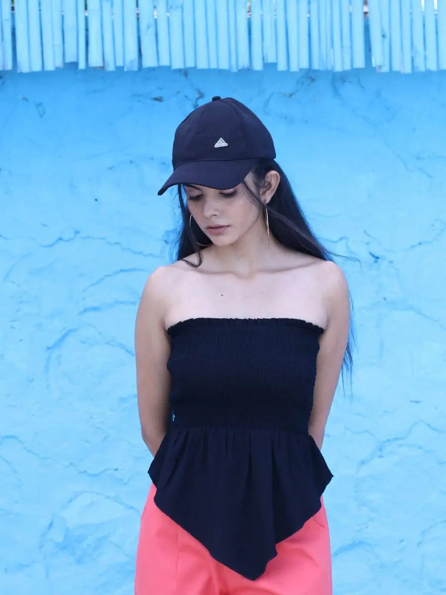 winered-crepe-cotton-tops-for-women-shirred-frill-smocking-top