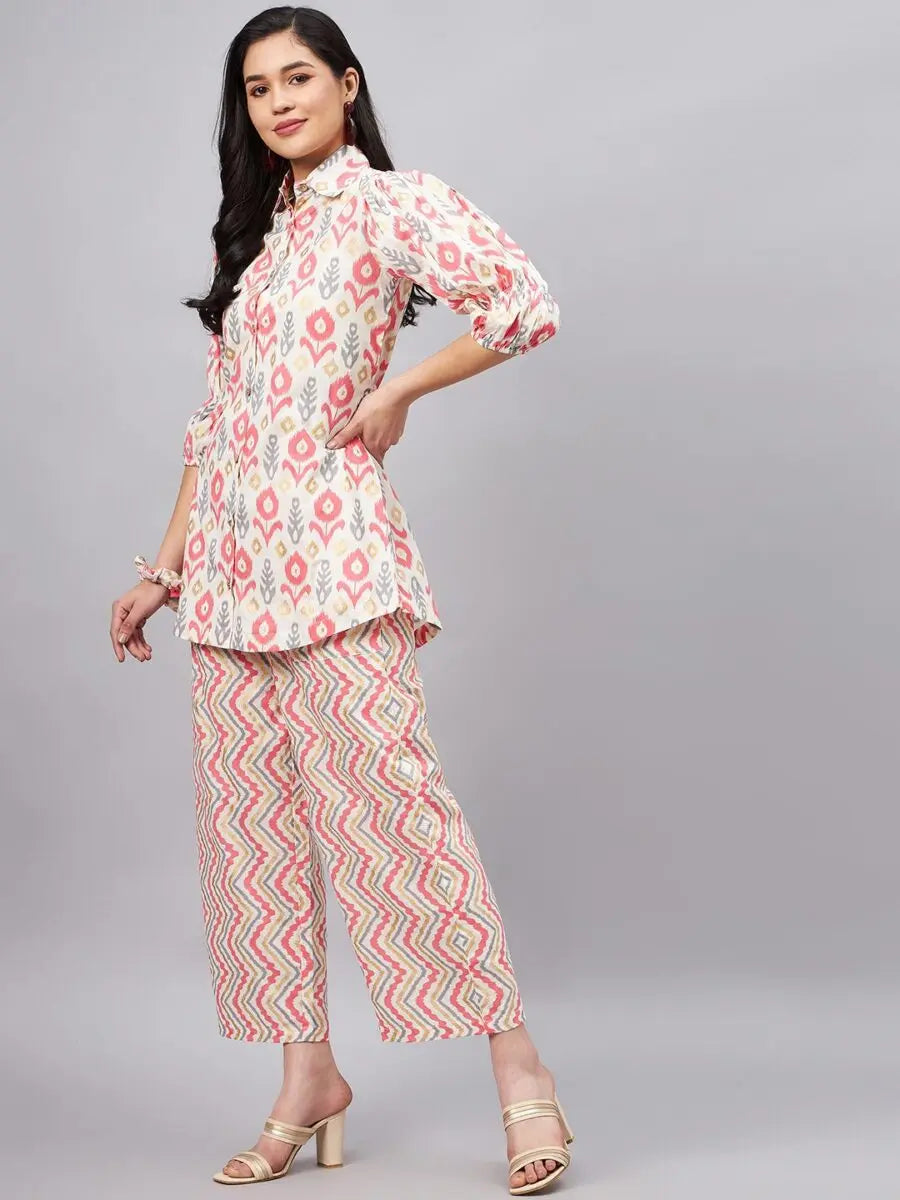 winered-women-white-and-pink-cotton-co-ord-set