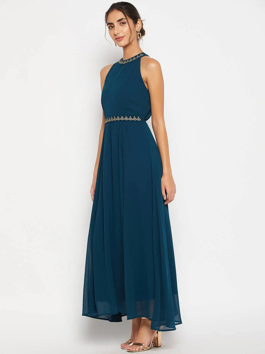 winered-woman-embriodered-belt-maxi-dress