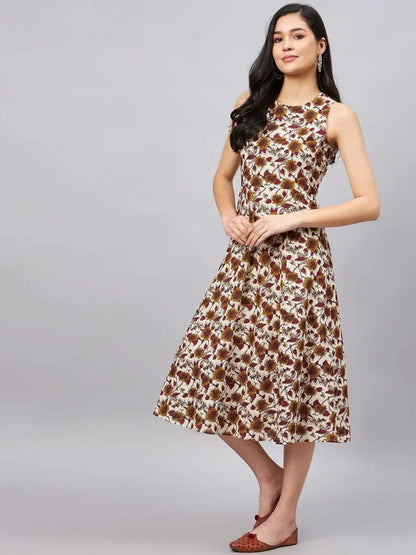 winered-women-beige-floral-printed-a-line-dress