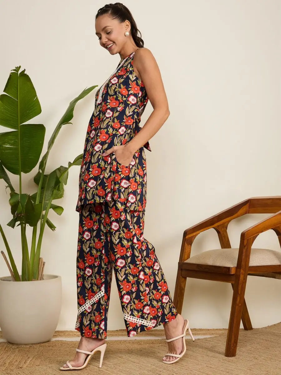 winered-navy-blue-women-floral-print-halter-neck-navy-blue-co-ord-set