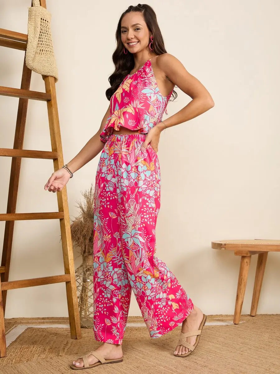 winered-women-pink-print-halter-neck-crop-top-and-pant-co-ord-set