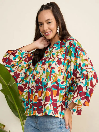 winered-women-multi-colored-abstract-print-flared-top