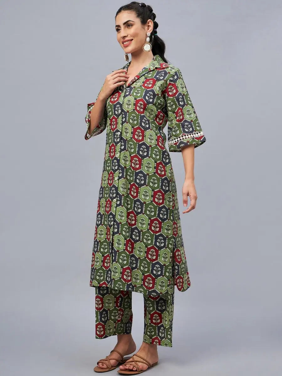winered-woman-green-oversized-floral-print-sleeve-lace-co-ord-for-women-online