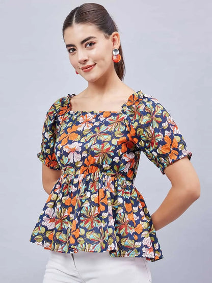 winered-women-navy-blue-back-tie-up-top