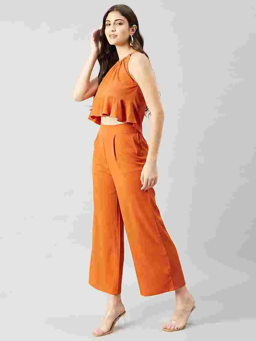 orange-halter-neck-stitched-crop-top-pant-co-ord-set-for-women