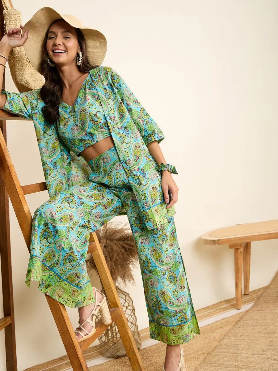 winered-woman-paisley-print-border-green-co-ord-set