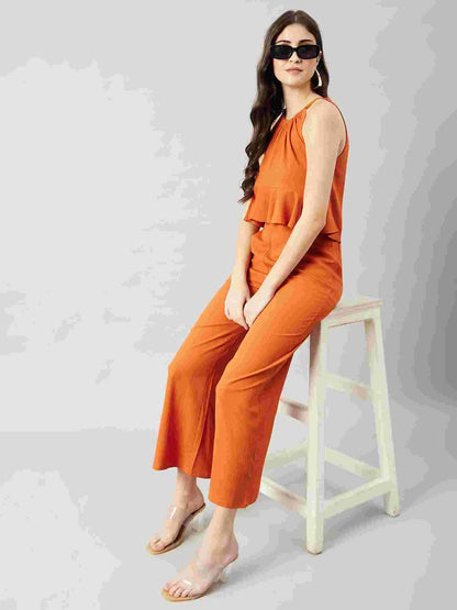 orange-halter-neck-stitched-crop-top-pant-co-ord-set-for-women