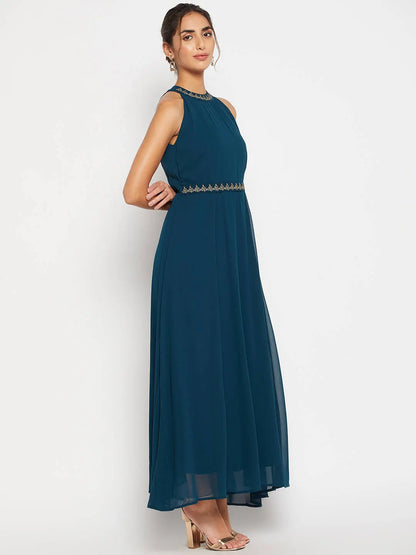 winered-woman-embriodered-belt-maxi-dress