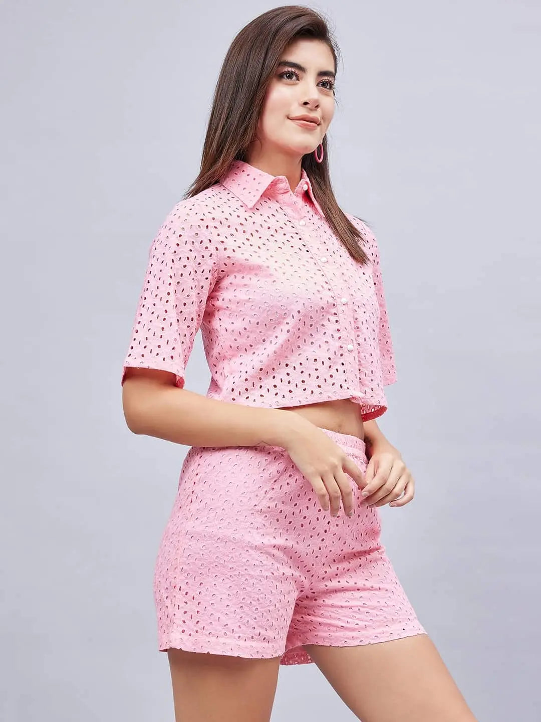 winered-woman-schiffli-shirt-shorts-coord-set-2