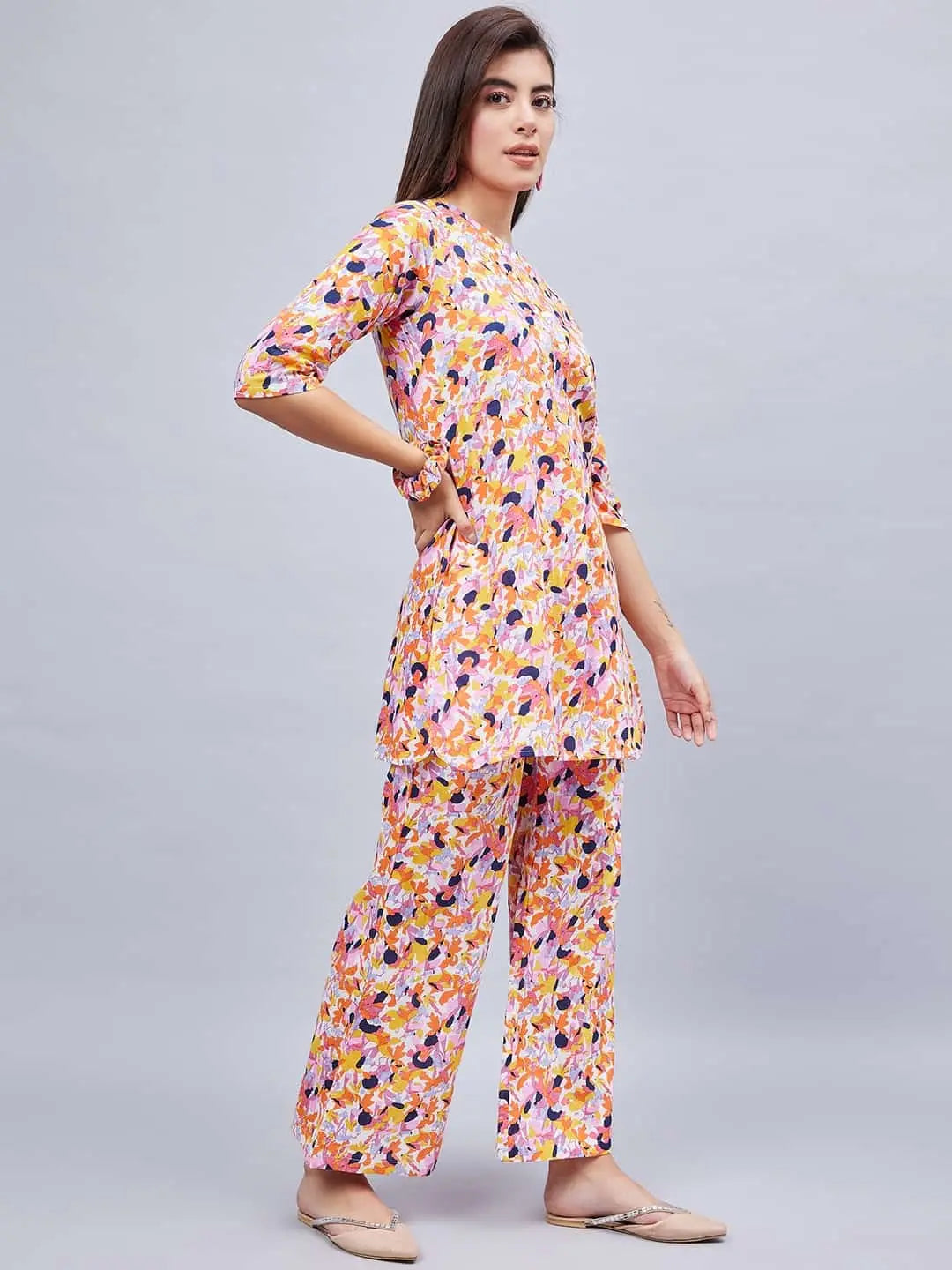 winred-woman-multicolor-printed-front-placket-co-ord-set
