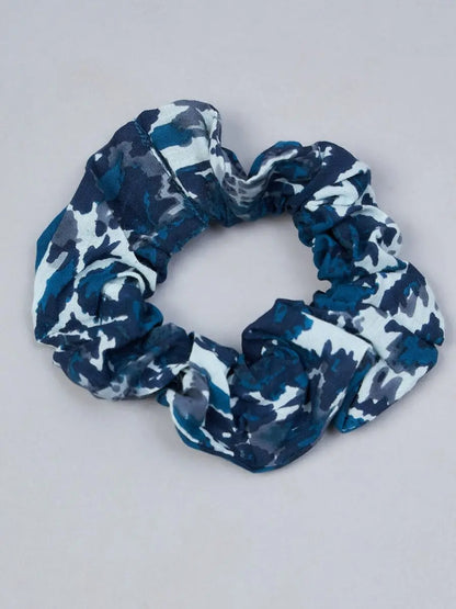 winered-woman-blue-front-knot-crop-shirt-with-flared-pant