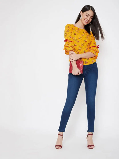 winered-yellow-floral-print-rayon-regular-top