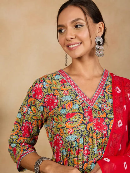 winered-woman-navy-blue-floral-print-neck-embroidery-naira-cut-kurta-pant-dupatta