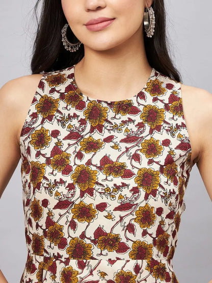 winered-women-beige-floral-printed-a-line-dress