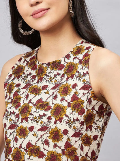 winered-women-beige-kurta-with-keyhole-at-back