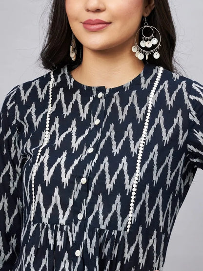 winered-women-black-and-white-summer-tunic-tops-ikat-print-front-opening