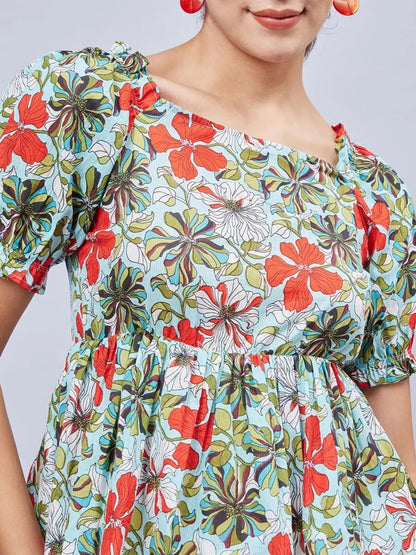 winered-women-sky-blue-printed-back-tie-up-top