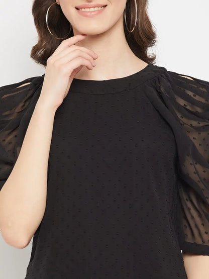 winered-women-green-cowl-sleeve-top-2