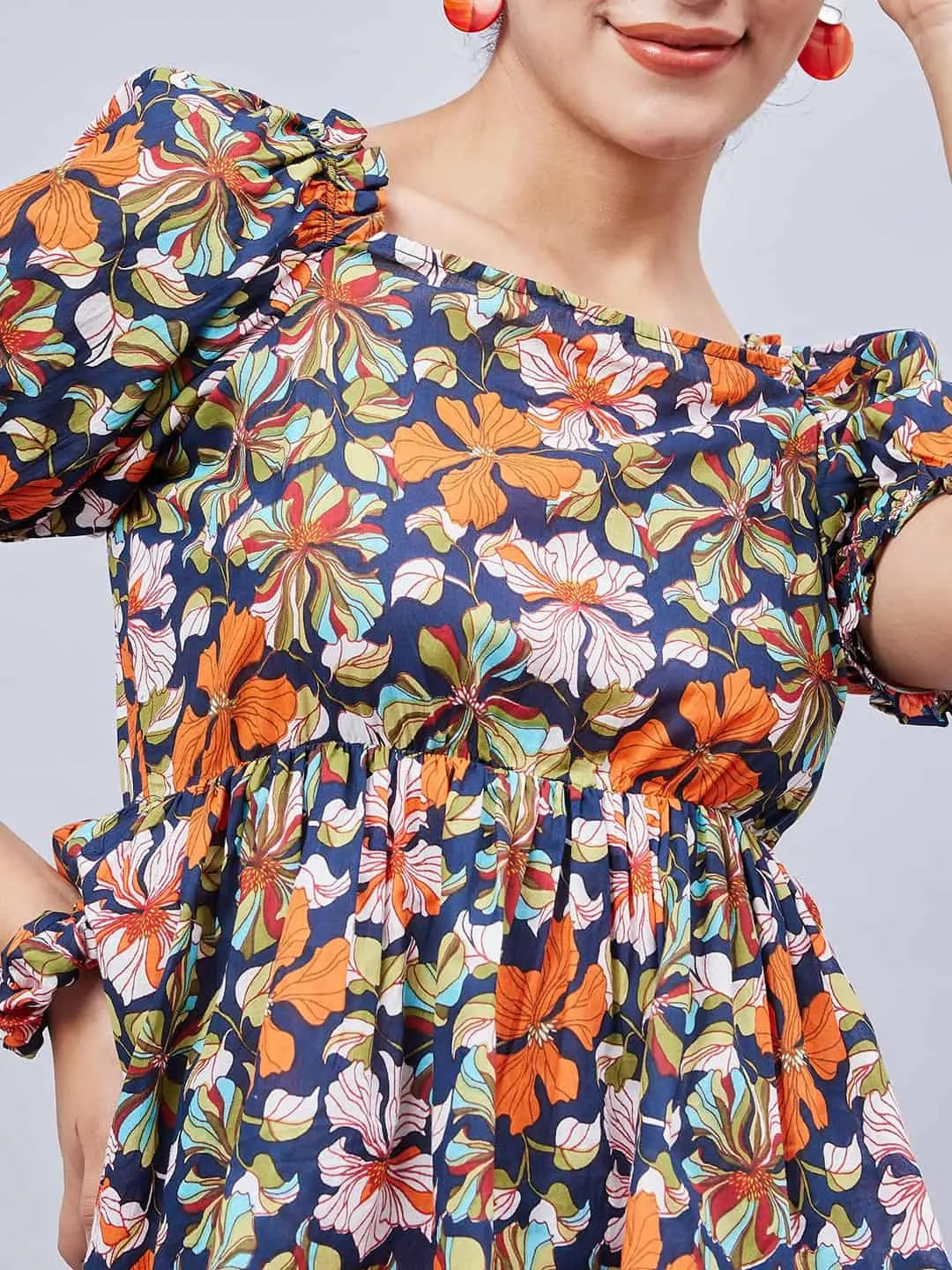 winered-women-navy-blue-back-tie-up-top