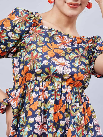 winered-women-navy-blue-back-tie-up-top