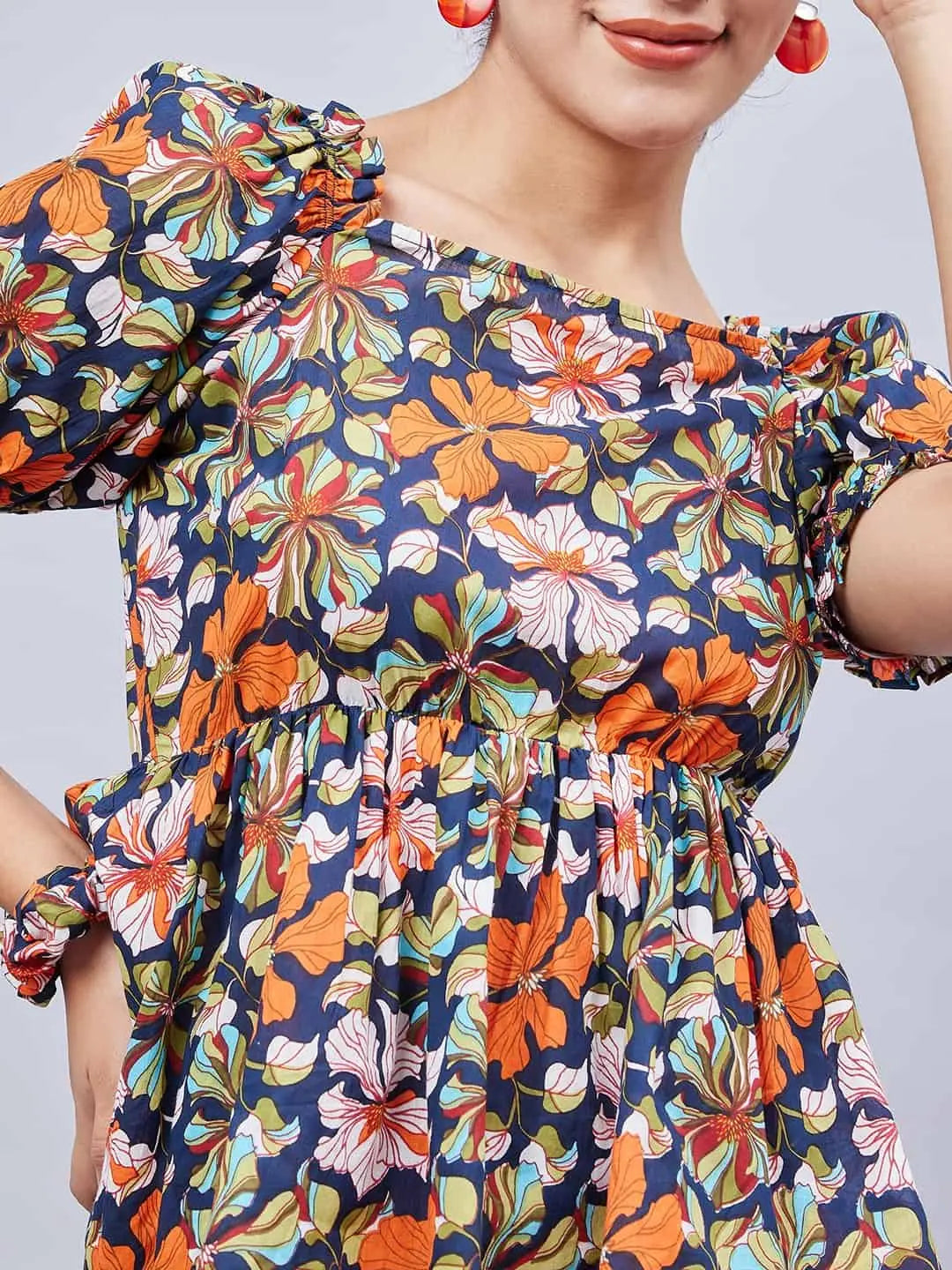 winered-woman-navy-blue-printed-back-tie-up-co-ord-set