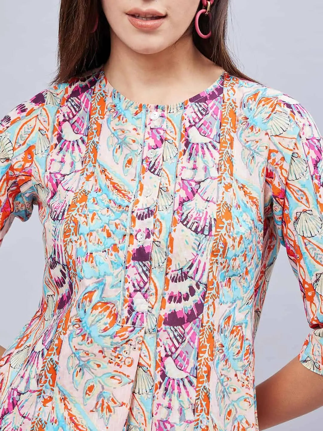 winered-woman-multicolor-printed-front-placket-co-ord-set