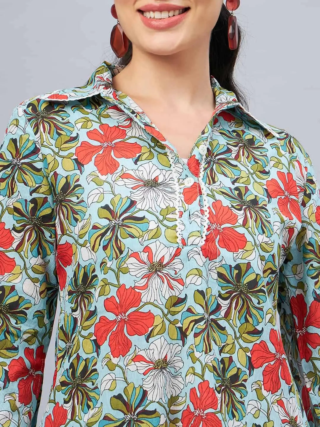 winered-skyblue-womens-cotton-co-ord-sets