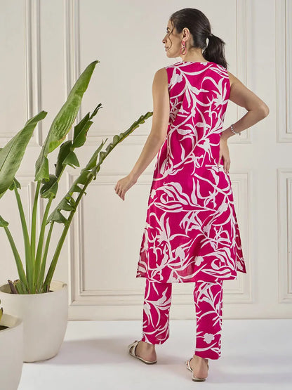 winered-women-pink-lace-detailing-yoke-co-ord-set