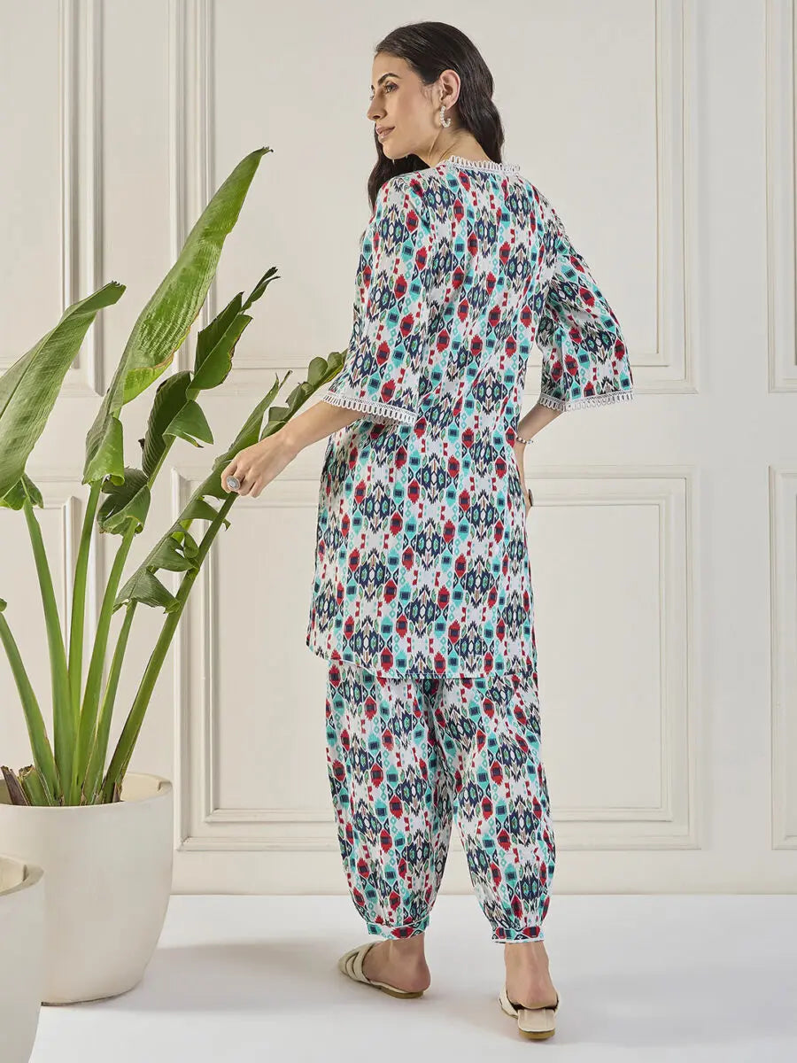 winered-women-multicolor-ikat-print-co-ord-set