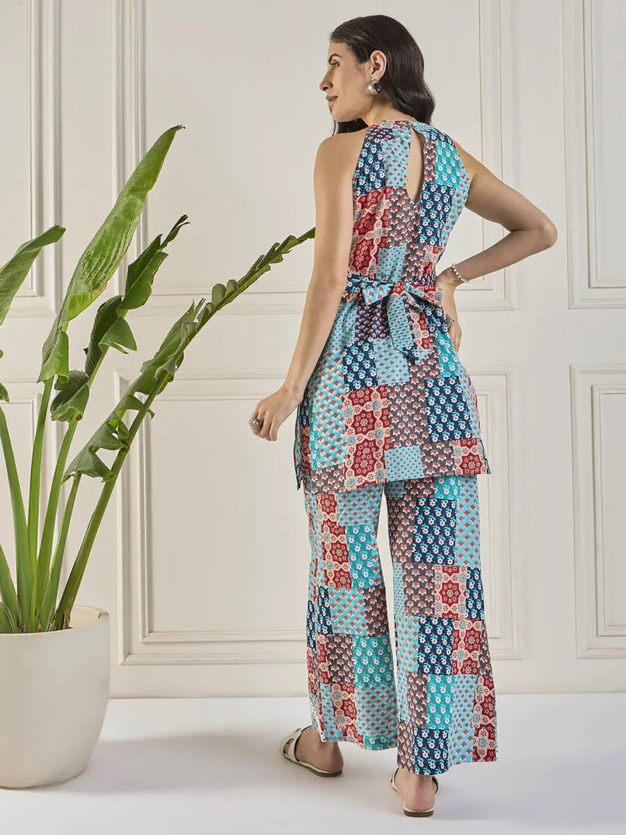 winered-women-light-blue-printed-halter-neck-co-ord-set