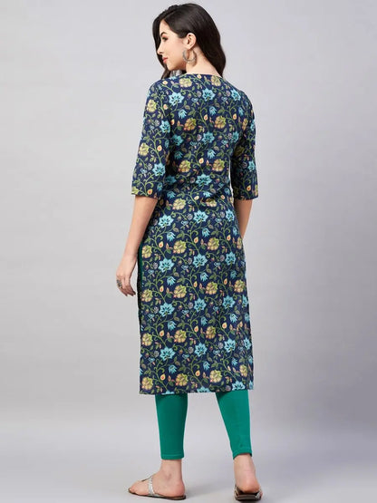 winered-kurtas-best-design-color-floral-print-v-neck-embriodered-kurta