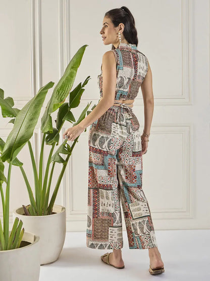 winered-women-overlaped-lapel-collar-co-ord-set