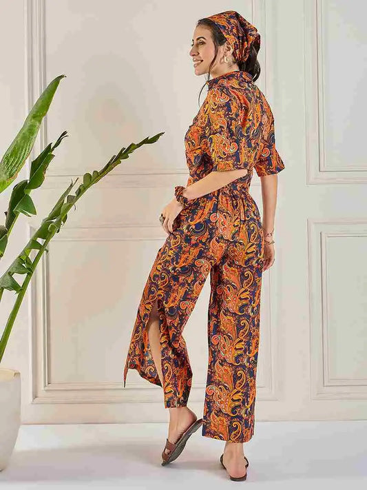 multicolor-paisley-print-stitched-front-knot-crop-shirt-flared-pant-co-ord-set-for-women